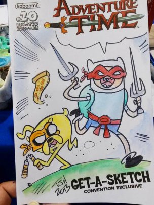 An "Adventure Time"/TMNT mash-up by Travis J. Hill