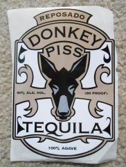 We were handed this sticker on the way to the bar. I would not take a shot of this, not because of the name but because shots kill me.